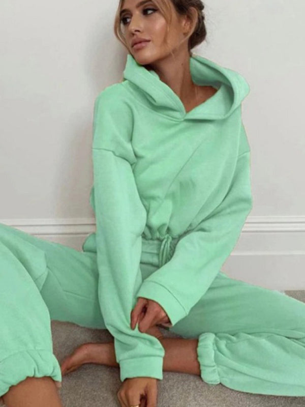 Angel Women's Fashion Long-sleeved Sweater Pants Casual Two-Piece Set