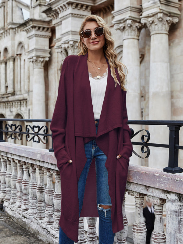 Cora Women's Long Style Personalized Fashion Temperament OL Tongle Knitted Jacket