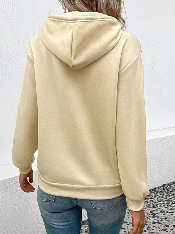 Tabatha Casual Long Sleeve Solid Color Hooded Sweatshirt