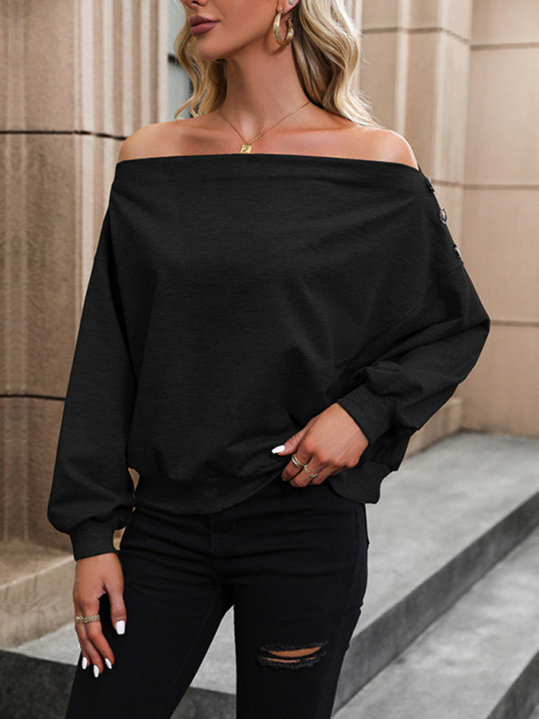 Darla Women's Bateau Neck Off-Shoulder Knitted Top