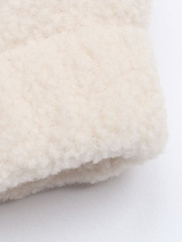 Precious Women's Short Solid Color Polar Fleece Jacket