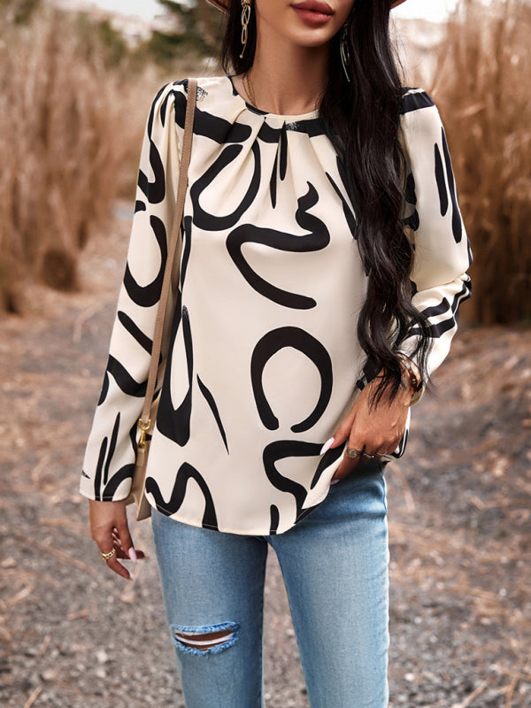 Deirdre Women's Casual Floral Print Blouse Top