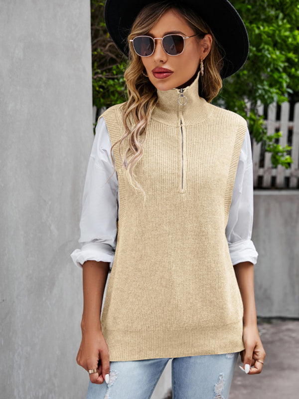 Mira Premium gray V-neck Sweater Vest New Design Sleeveless Waistcoat Top Loose Pullover Vest