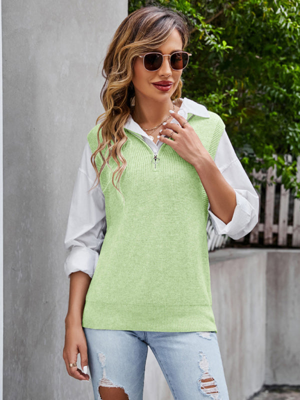 Mira Premium gray V-neck Sweater Vest New Design Sleeveless Waistcoat Top Loose Pullover Vest