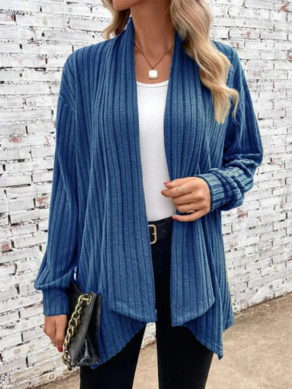 Christa Long Sleeve Pit Lapel Loose Cardigan Jacket