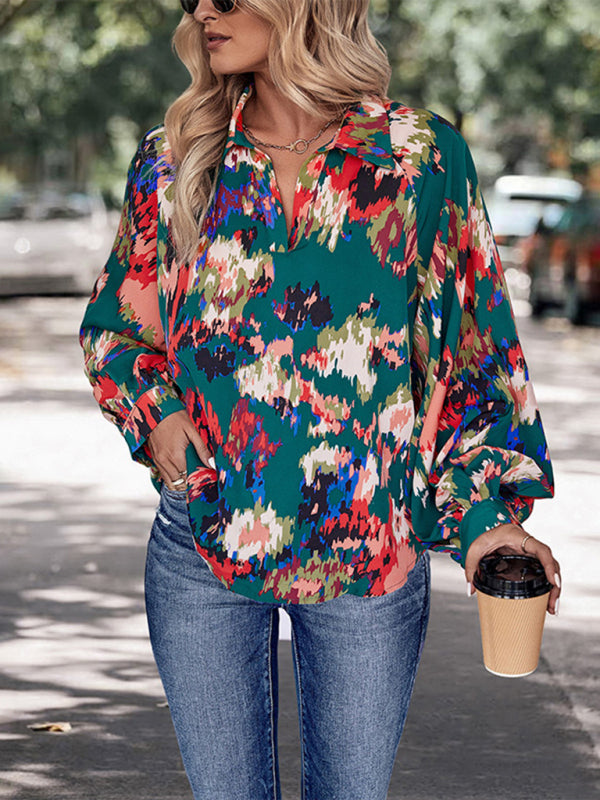 Audra New Women's Long Sleeve Printed Shirt