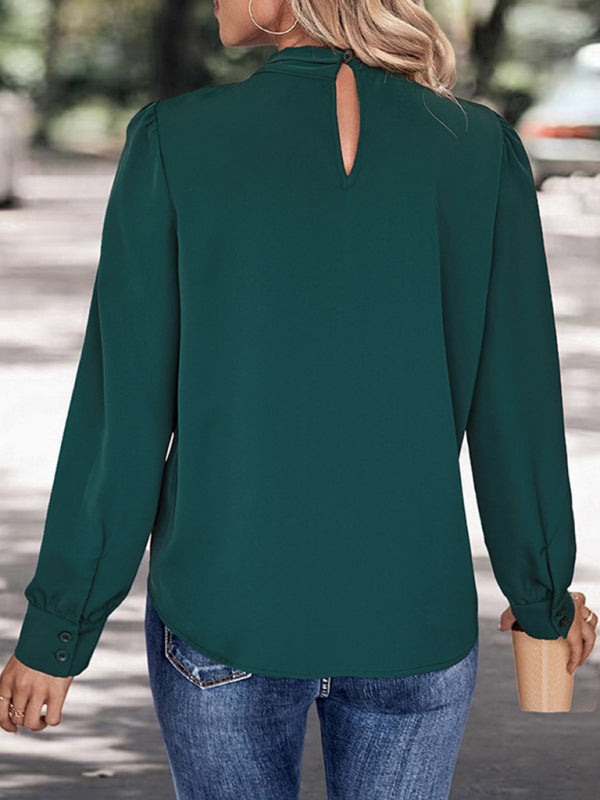 Aveline New Women's Solid Color Pullover Long Sleeve Shirt