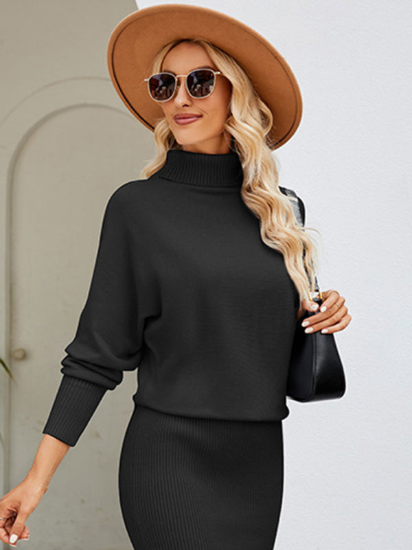 Meadow Women's Turtleneck Long Sleeve Slim Fit Sweater Dress