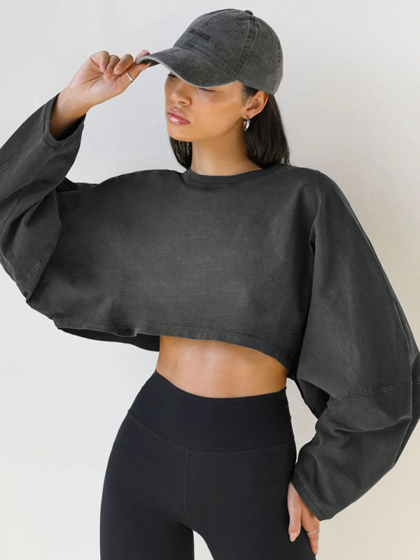 Antonia Women's Loose Round Neck High Waist Sweatshirt