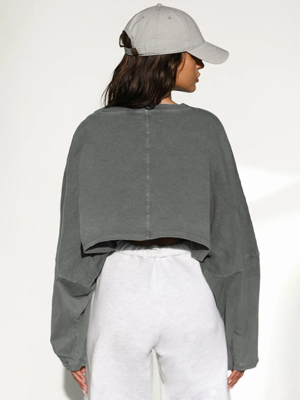 Antonia Women's Loose Round Neck High Waist Sweatshirt