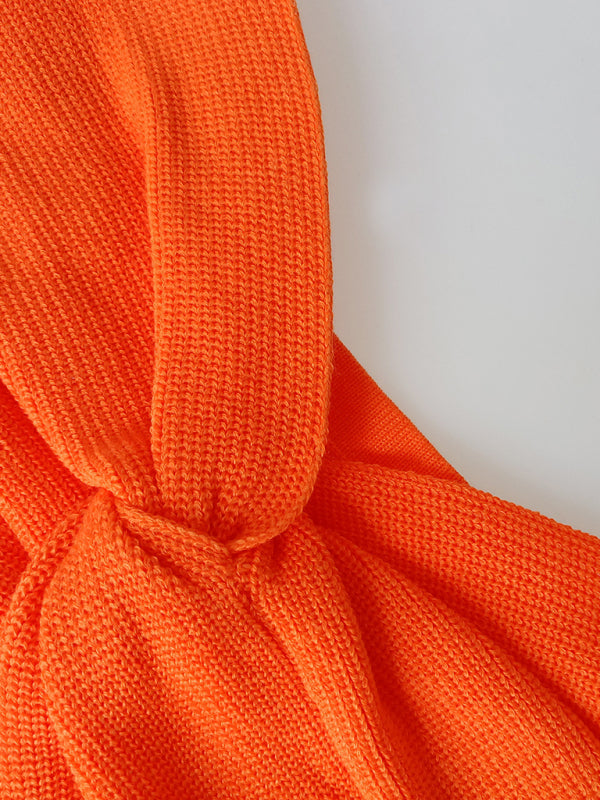 Parker New Style Knitted Cross Strapless Fashionable and Sexy Woolen Dress