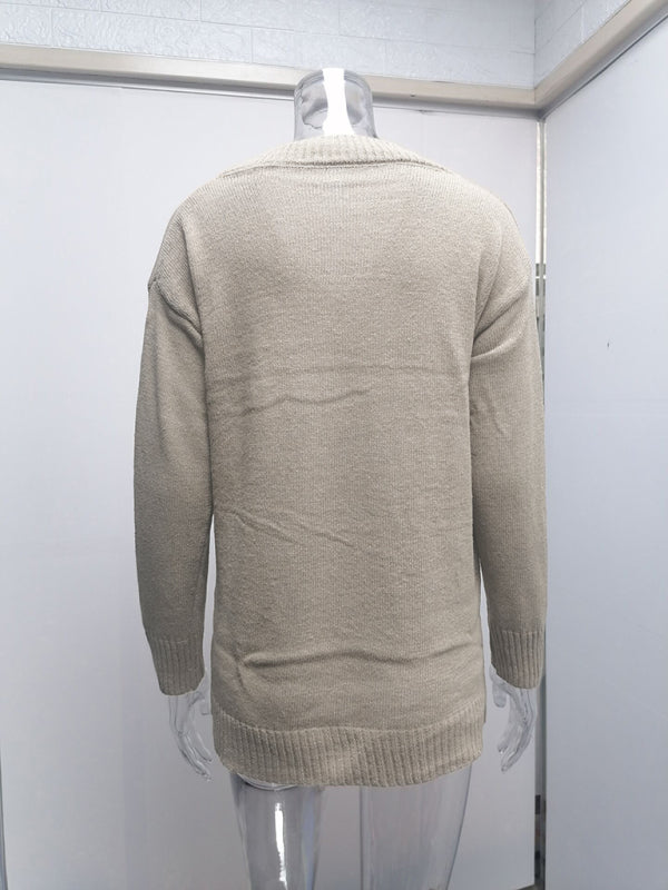 Charli Women's V-neck Long-sleeved Pullover Sweater Top