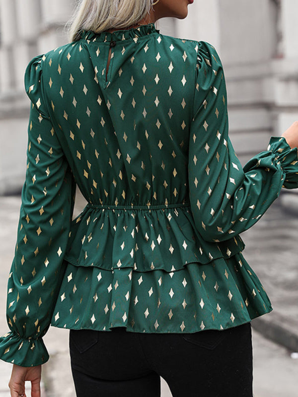 Beatrix Women's Hot Stamping Slim Long Sleeve Shirt