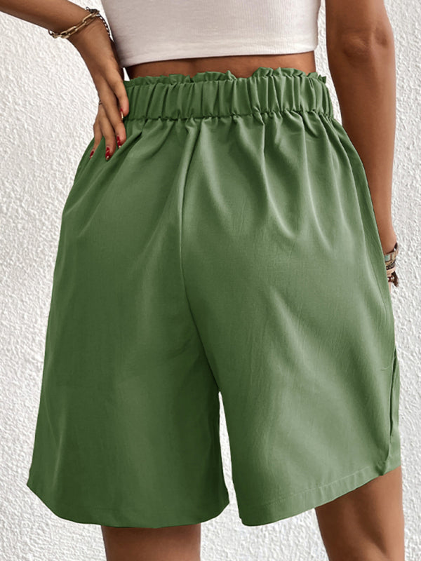 Reagan Women's High-waisted Loose 2-button Shorts
