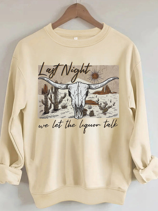 Celia Women's Wholesale Round Neck Casual Deer Head Pattern Sweatshirt