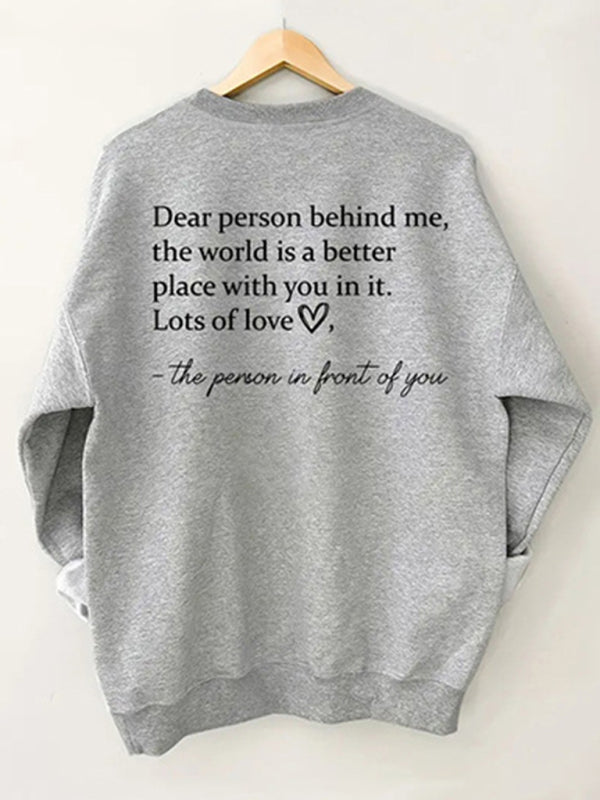 Kaitlynn Women's Wholesale Round Neck Casual You Are Enough Pattern Sweatshirt
