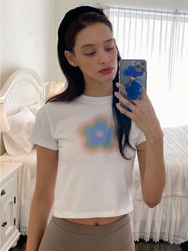 Hannah Women Casual Y2K Letter Design Crop Top