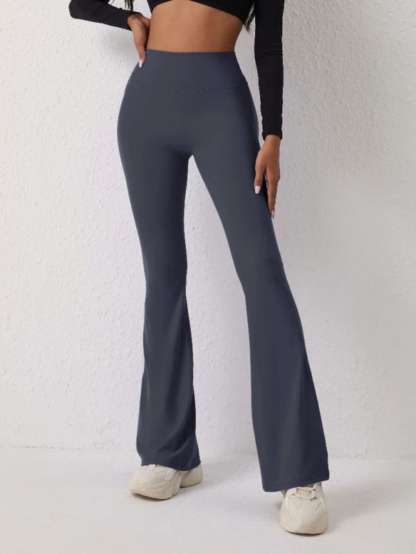 Emberlynn New Peach Yoga High Waist Hip Lifting Leggings And Flared Pants