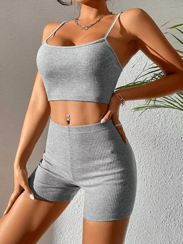 Denver Sexy Suspender Shorts Fashion Suit Yoga Sports Suit