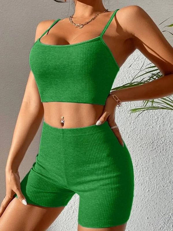 Denver Sexy Suspender Shorts Fashion Suit Yoga Sports Suit