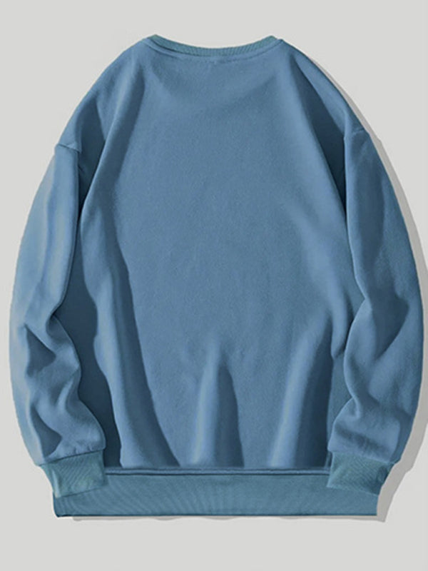 Harlee New Love Letter Printed Round Neck Long Sleeve Sweatshirt