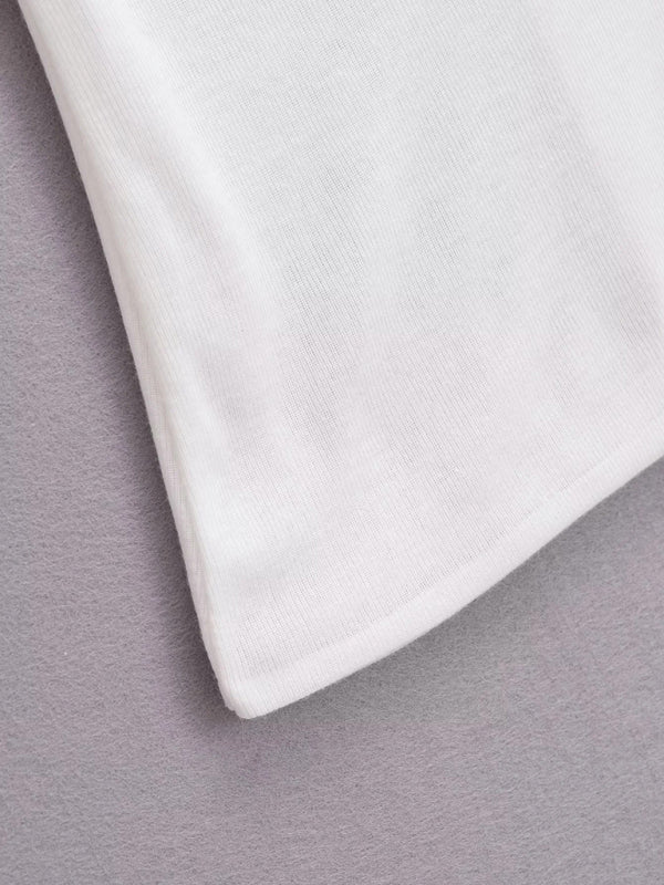 Coralie New Design Twisting One-Line Collar Sexy Hot Girl Slim Solid Color T-Shirt