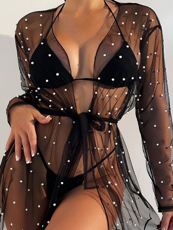 Rebekah Vacation Sun Protection Jacket Bikini Top Swimsuit Beach Cover-Up