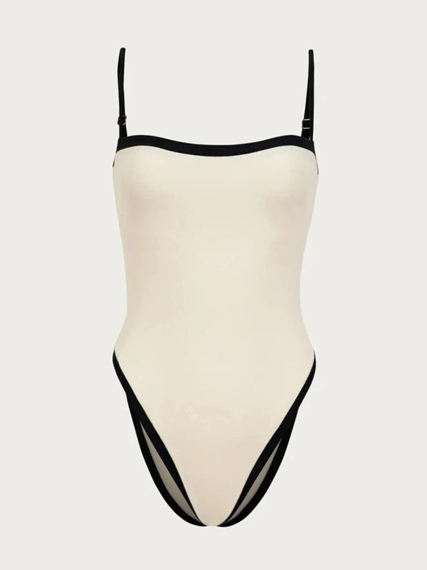 Araya Women's Fashion Bikini New Women's Contrast Color Spliced One-piece Swimsuit