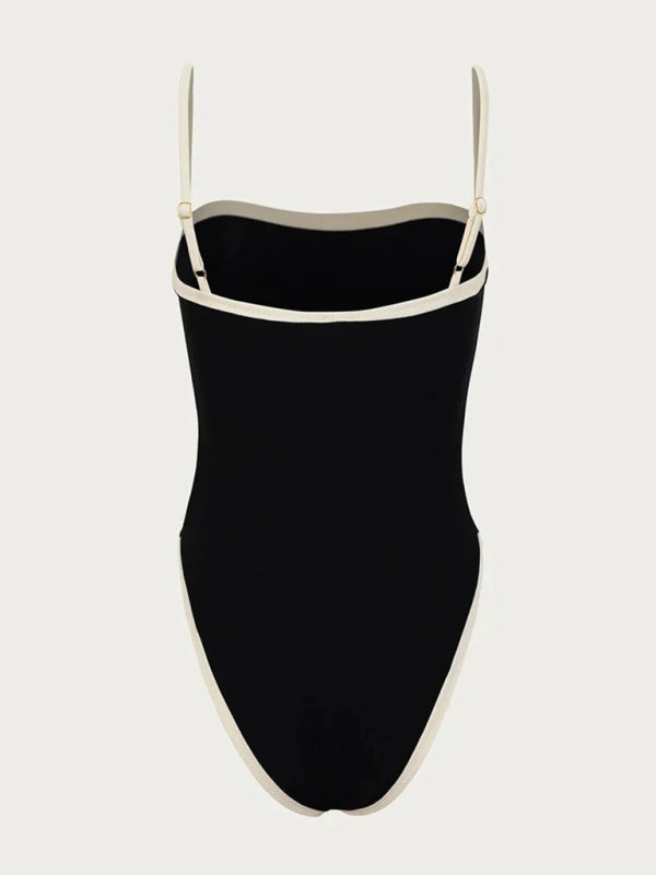 Araya Women's Fashion Bikini New Women's Contrast Color Spliced One-piece Swimsuit
