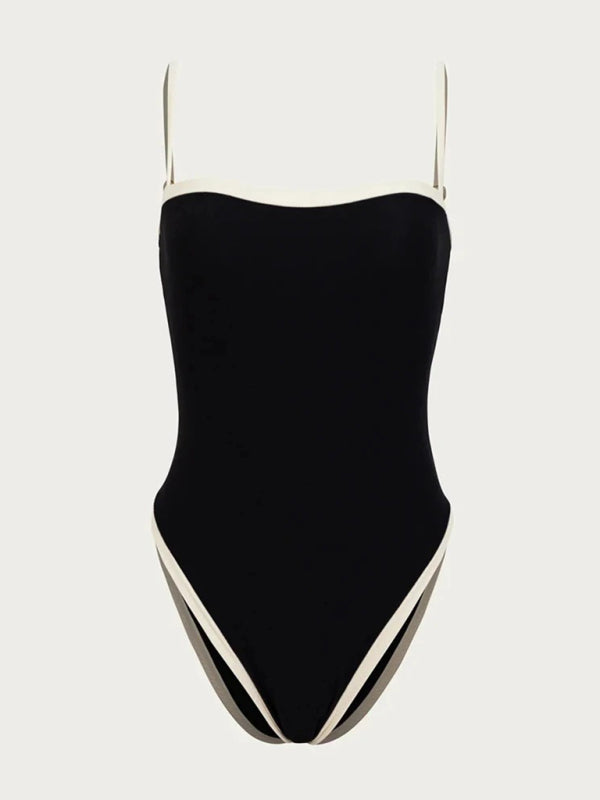 Araya Women's Fashion Bikini New Women's Contrast Color Spliced One-piece Swimsuit
