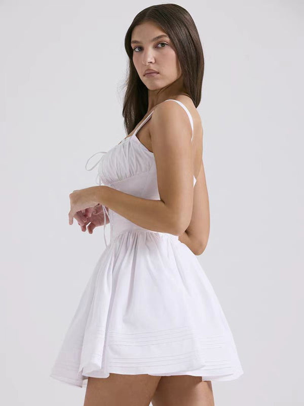 Amara New Sexy And Elegant Floral Print Suspender Waist Dress