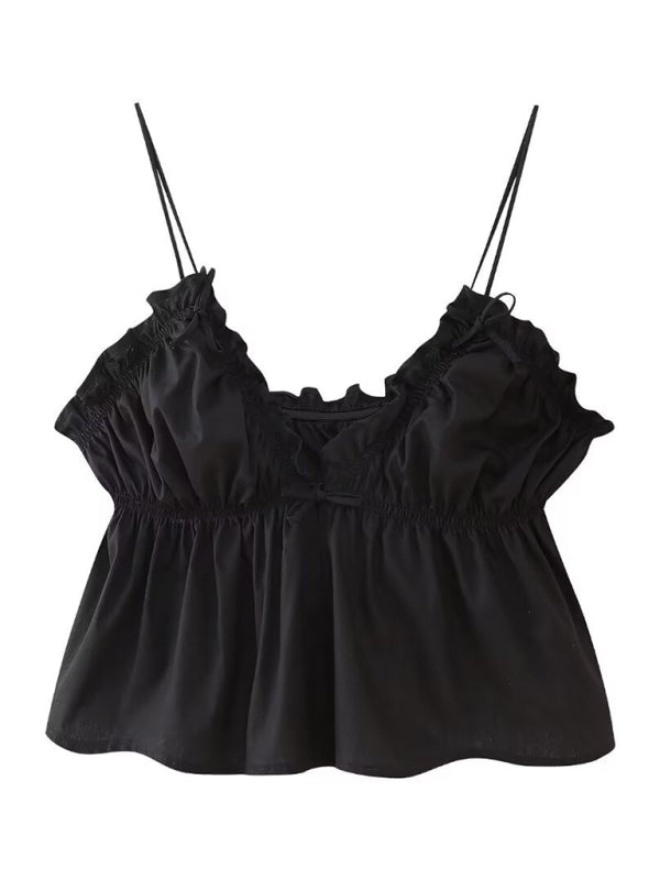 Ciel Women's Street Fashion Bow Camisole Top