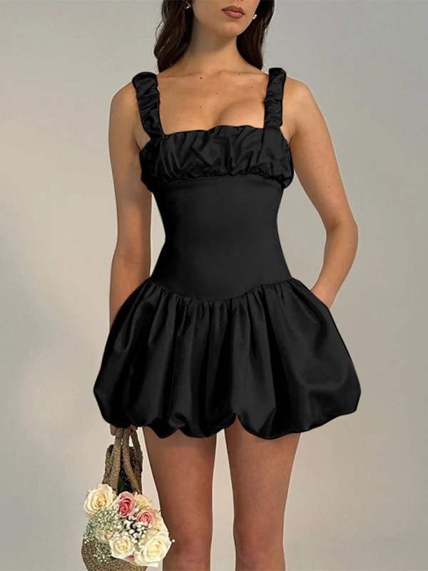 Valerie New Style Suspender Fashion Gathered Puffy Dress