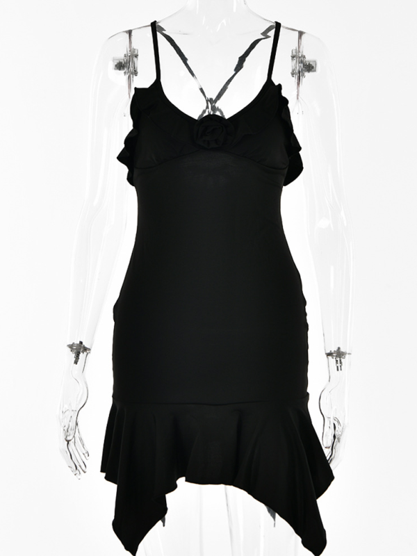 Anastasia Suspender V-Neck Dress Fashion New Sexy Hot Girl High Waist Hip Skirt