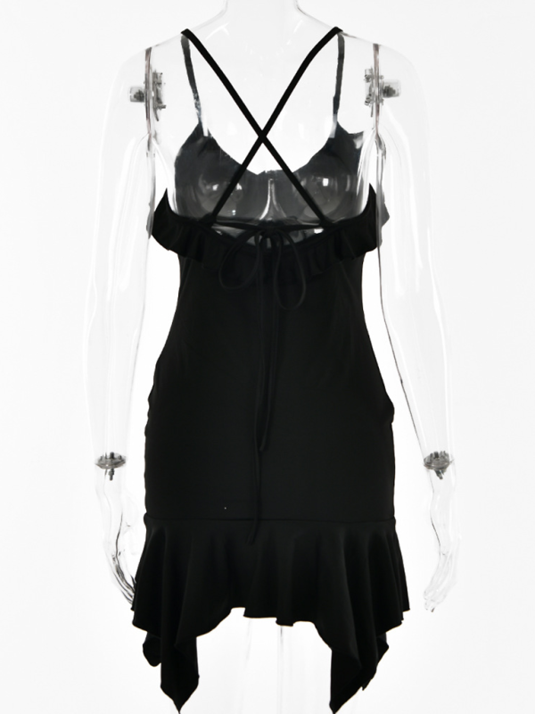 Anastasia Suspender V-Neck Dress Fashion New Sexy Hot Girl High Waist Hip Skirt