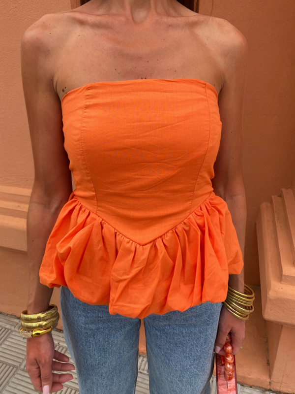 Elira New Women's Y2K Tube Top Splicing Sexy Bubble Top