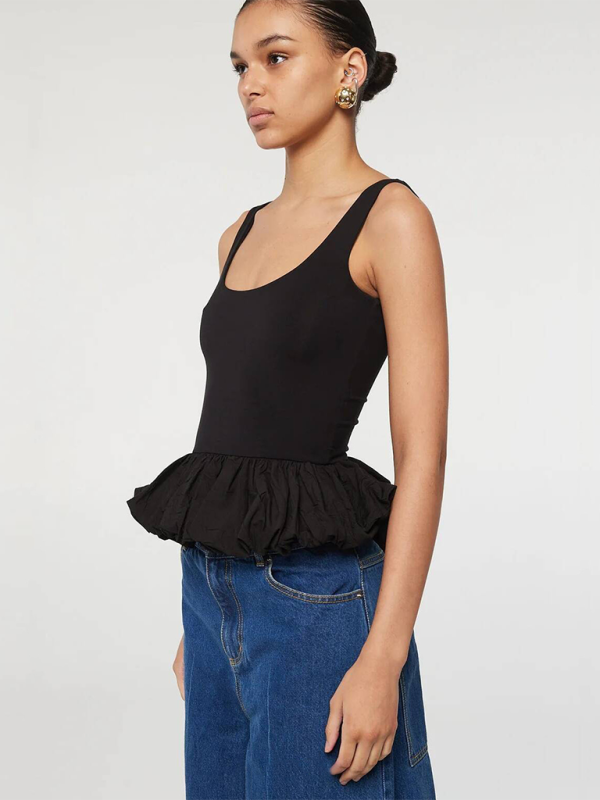 Leocadia Stitching Fashion Casual T-Shirt Vest