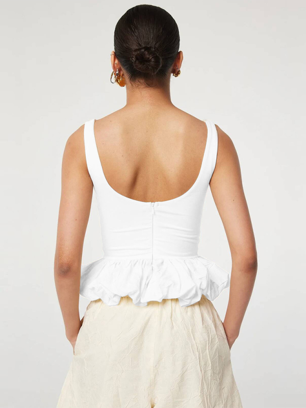Leocadia Stitching Fashion Casual T-Shirt Vest