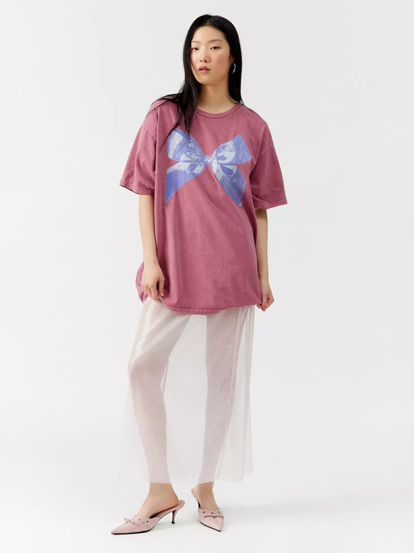 Kayla Butterfly T-shirt For Women, Simple Style, Round Neck And Short Sleeves