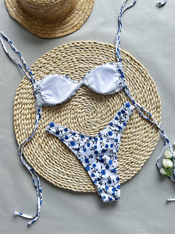 Camille New Two-Piece Swimsuit Sexy Floral Print Bikini