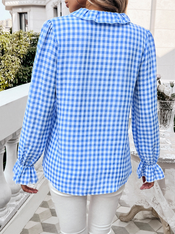 Alina Women's French Contrast Button Check Shirt