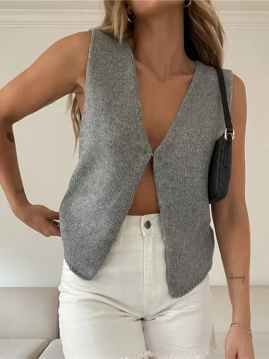 Jazmin New Sexy Fashionable And Comfortable Rope Woolen Vest