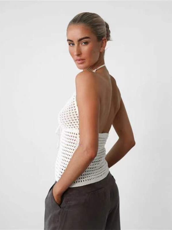 Galilea Fashionable, Sexy And Comfortable Hole-Punch Cardigan With Open Back