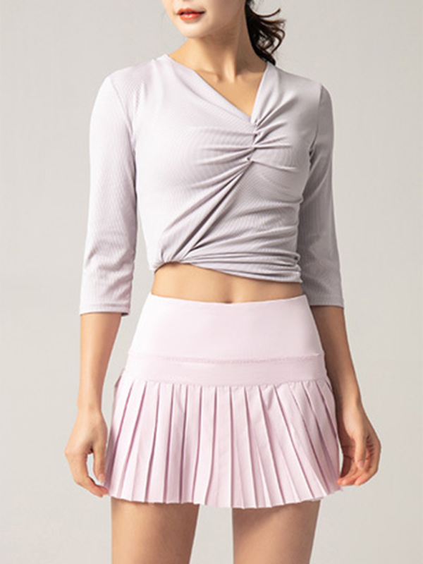 Liana Anti-exposure Outdoor Quick-drying Pocket Culottes Sports Shorts Tennis Pleated Skirt