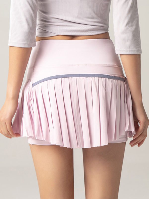 Liana Anti-exposure Outdoor Quick-drying Pocket Culottes Sports Shorts Tennis Pleated Skirt