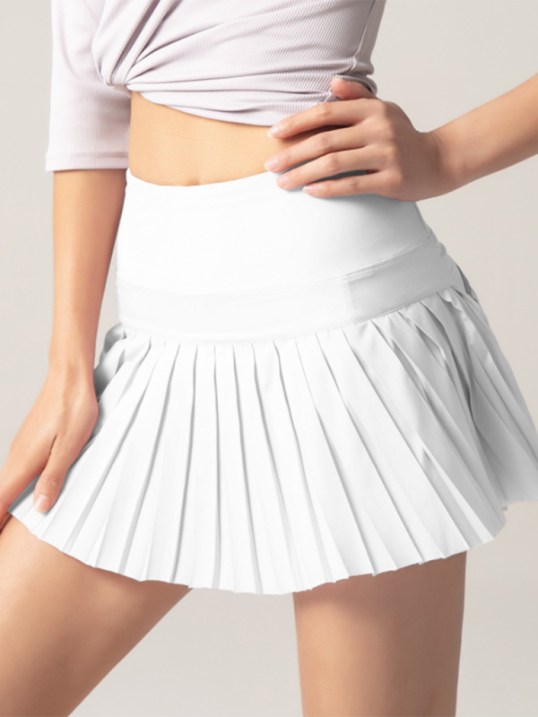 Liana Anti-exposure Outdoor Quick-drying Pocket Culottes Sports Shorts Tennis Pleated Skirt