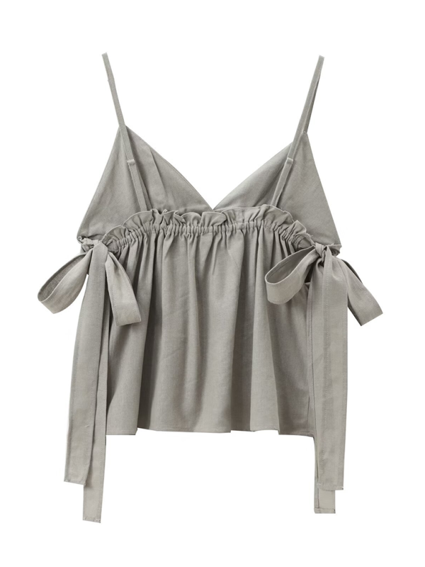 Eowyn New Women's Wear With Lace-Up Ruffled Top