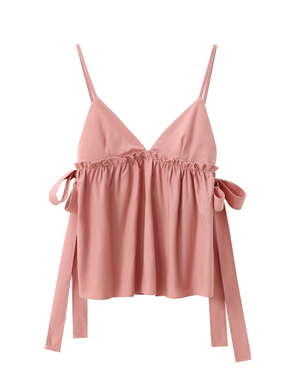 Eowyn New Women's Wear With Lace-Up Ruffled Top