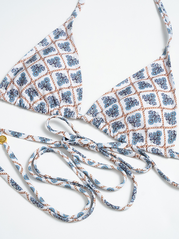 Elise New Plaid Printed Strappy Two-Piece Swimsuit Bikini