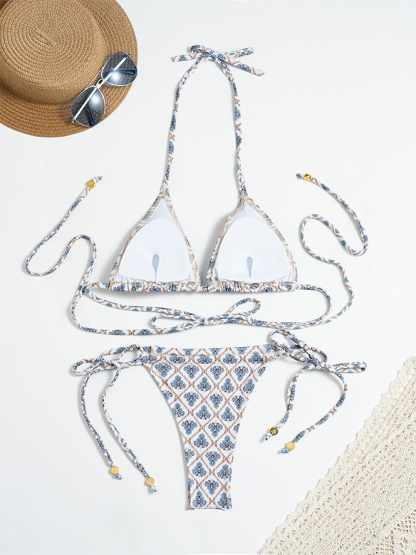 Elise New Plaid Printed Strappy Two-Piece Swimsuit Bikini